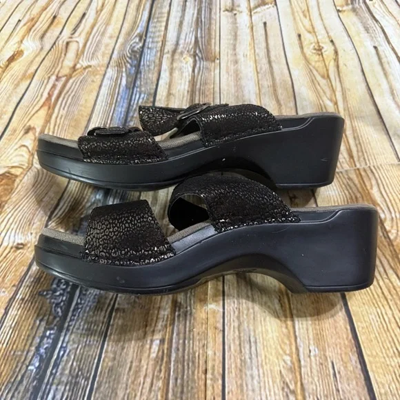 Dansko Sophie Women's Size Euro 40 Metallic Black/Bronze Sandals - Picture 4 of 5